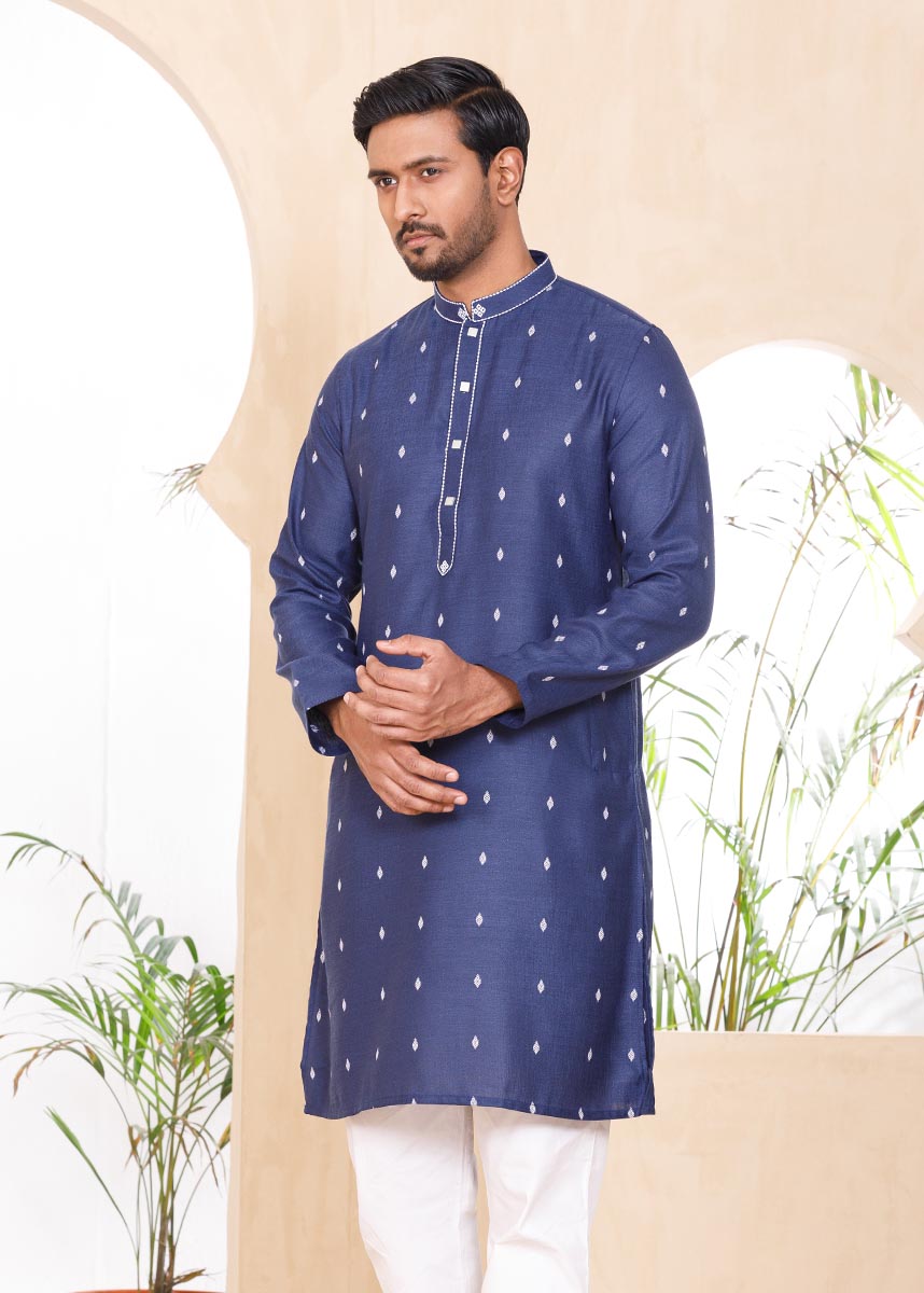 All Over Embroidered Slim Fit Panjabi