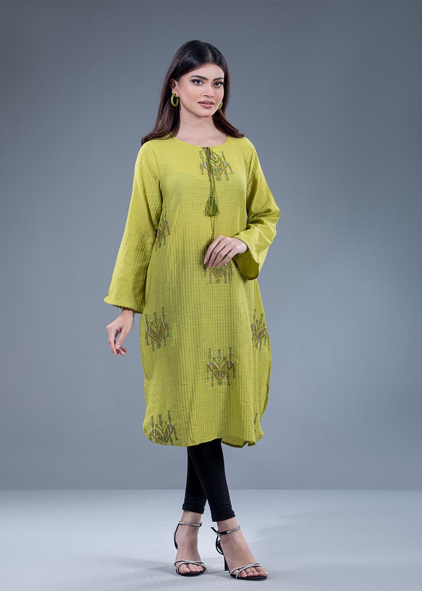 Embroidered Ladies Long Tops