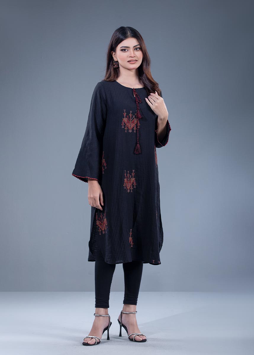 Embroidered Ladies Long Tops