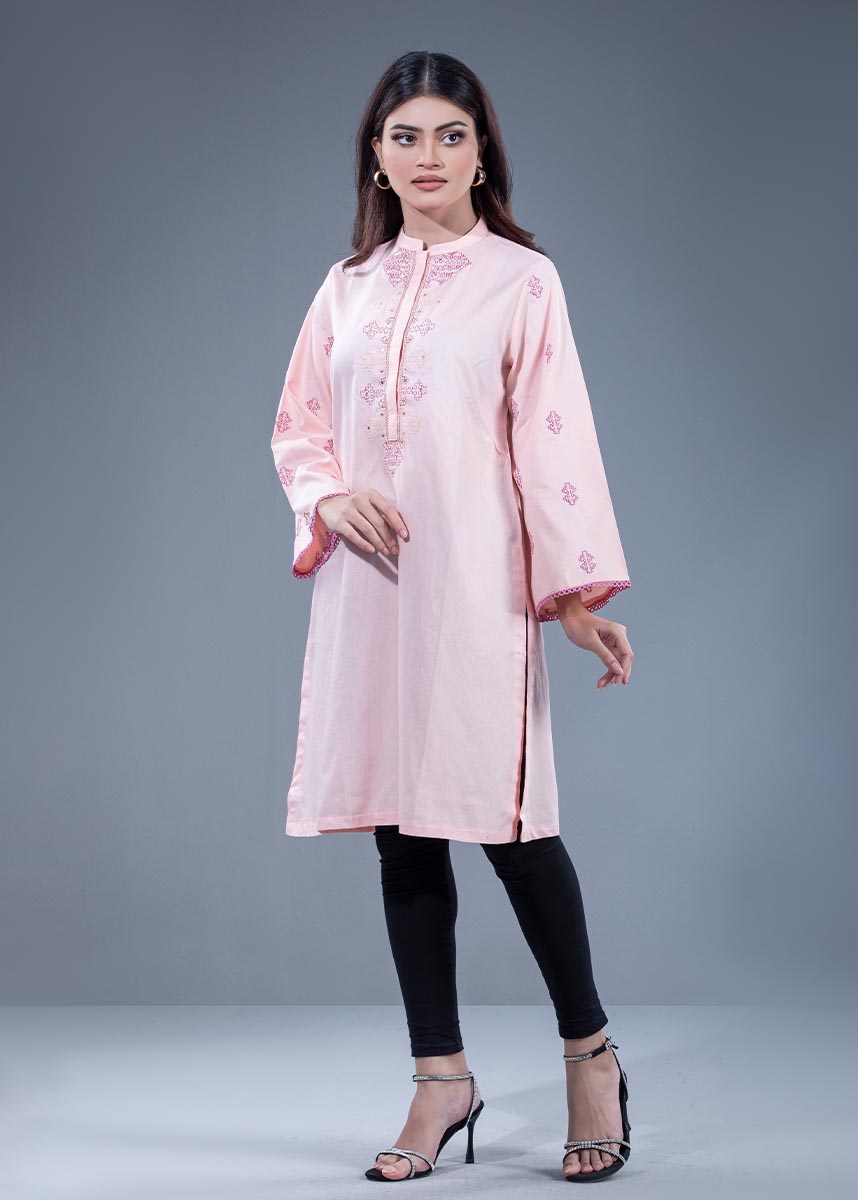 Embroidered Ladies Long Tops